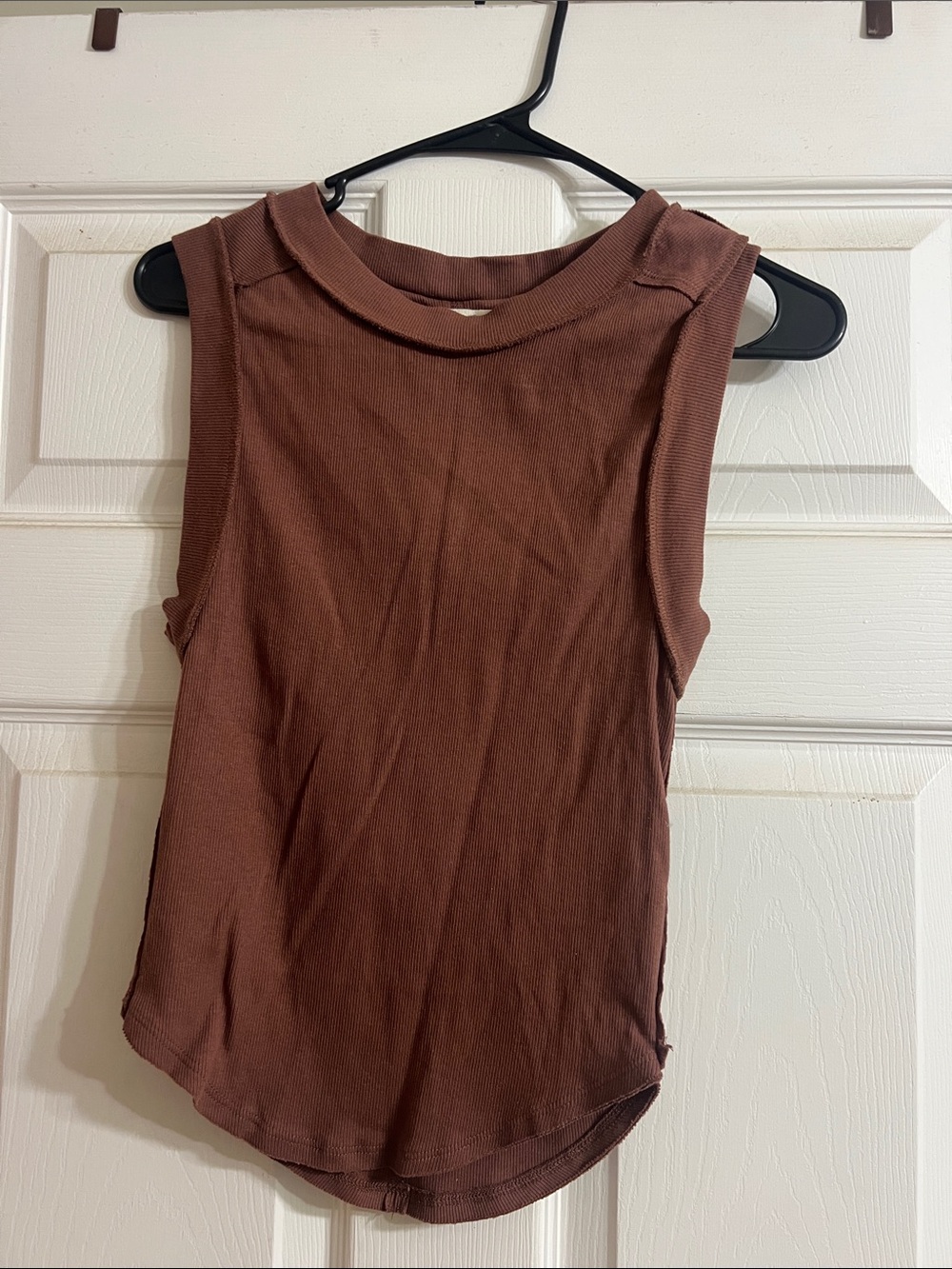 We The Free Ribbed Sleeveless Tank in Chestnut Brown